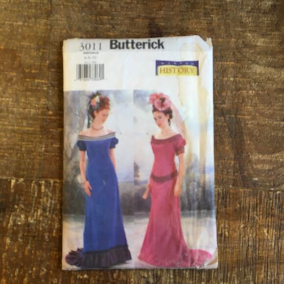 Sewing Pattern Butterick 3011 Womens Edwardian Titanic Maiden Gown 6 8 10 UNCUT - Picture 1 of 3